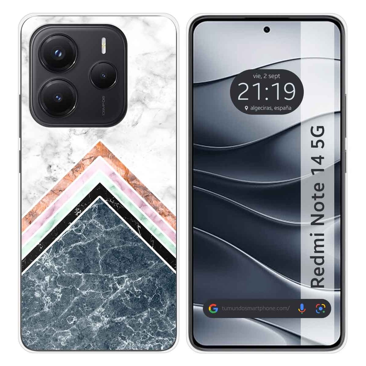 Funda Silicona para Xiaomi Redmi Note 14 5G diseño Mármol 05 Dibujos
