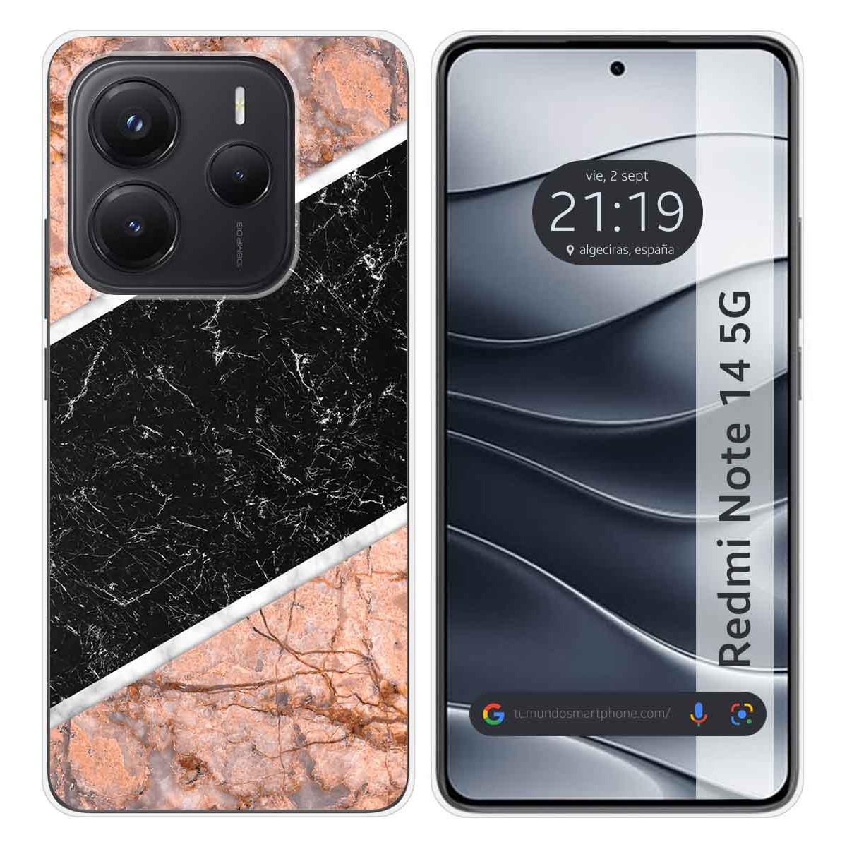 Funda Silicona para Xiaomi Redmi Note 14 5G diseño Mármol 07 Dibujos
