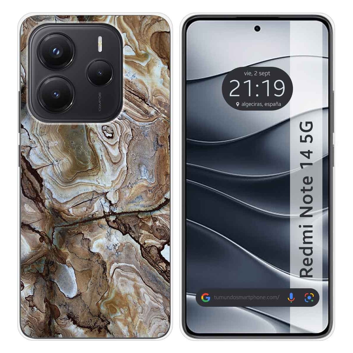 Funda Silicona para Xiaomi Redmi Note 14 5G diseño Mármol 14 Dibujos