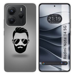 Funda Silicona para Xiaomi Redmi Note 14 5G diseño Barba Dibujos