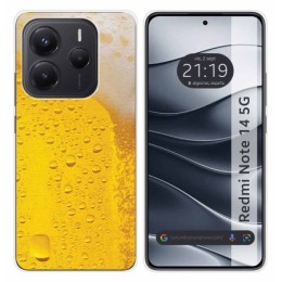Funda Silicona para Xiaomi Redmi Note 14 5G diseño Cerveza Dibujos