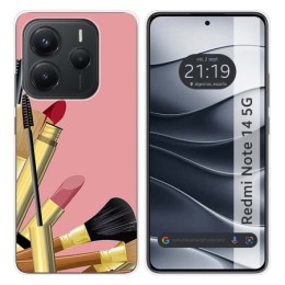 Funda Silicona para Xiaomi Redmi Note 14 5G diseño Brochas Dibujos