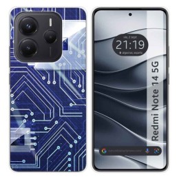 Funda Silicona para Xiaomi Redmi Note 14 5G diseño Circuito Dibujos