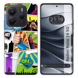Funda Silicona para Xiaomi Redmi Note 14 5G diseño Comic Dibujos