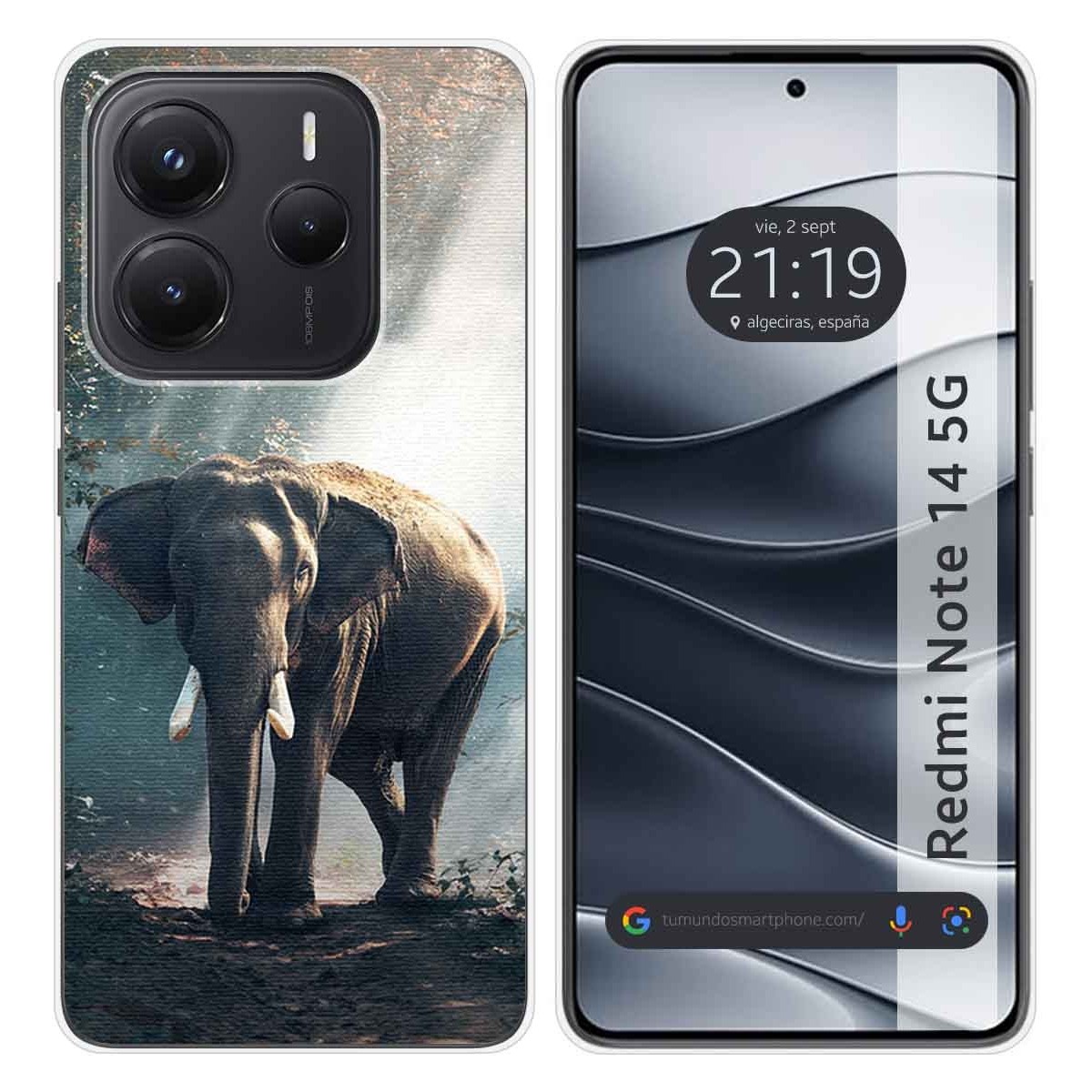 Funda Silicona para Xiaomi Redmi Note 14 5G diseño Elefante Dibujos