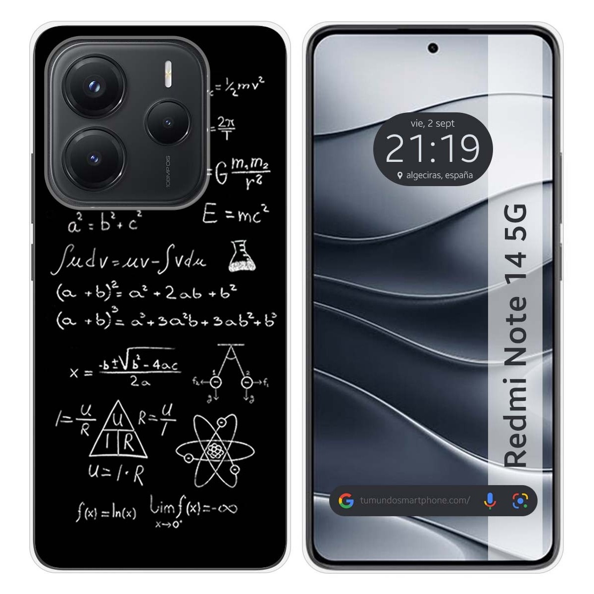 Funda Silicona para Xiaomi Redmi Note 14 5G diseño Formulas Dibujos