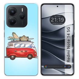 Funda Silicona para Xiaomi Redmi Note 14 5G diseño Furgoneta Dibujos