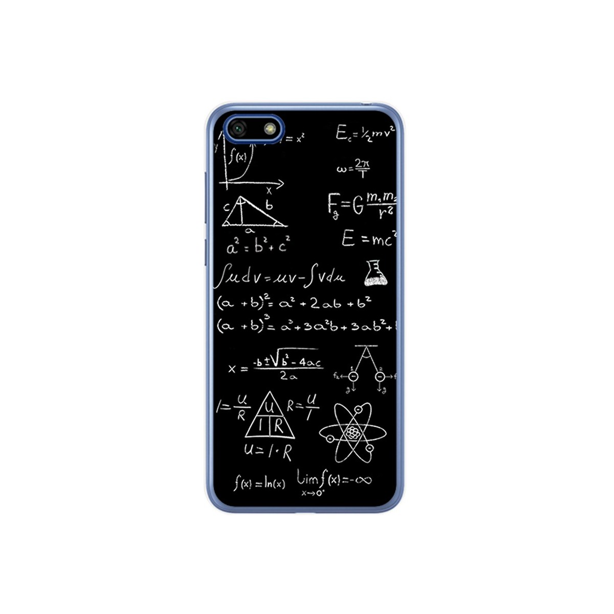 Funda Gel Tpu para Huawei Honor 7S / Y5 2018 Diseño Formulas Dibujos