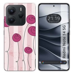 Funda Silicona para Xiaomi Redmi Note 14 5G diseño Flores Vintage Dibujos