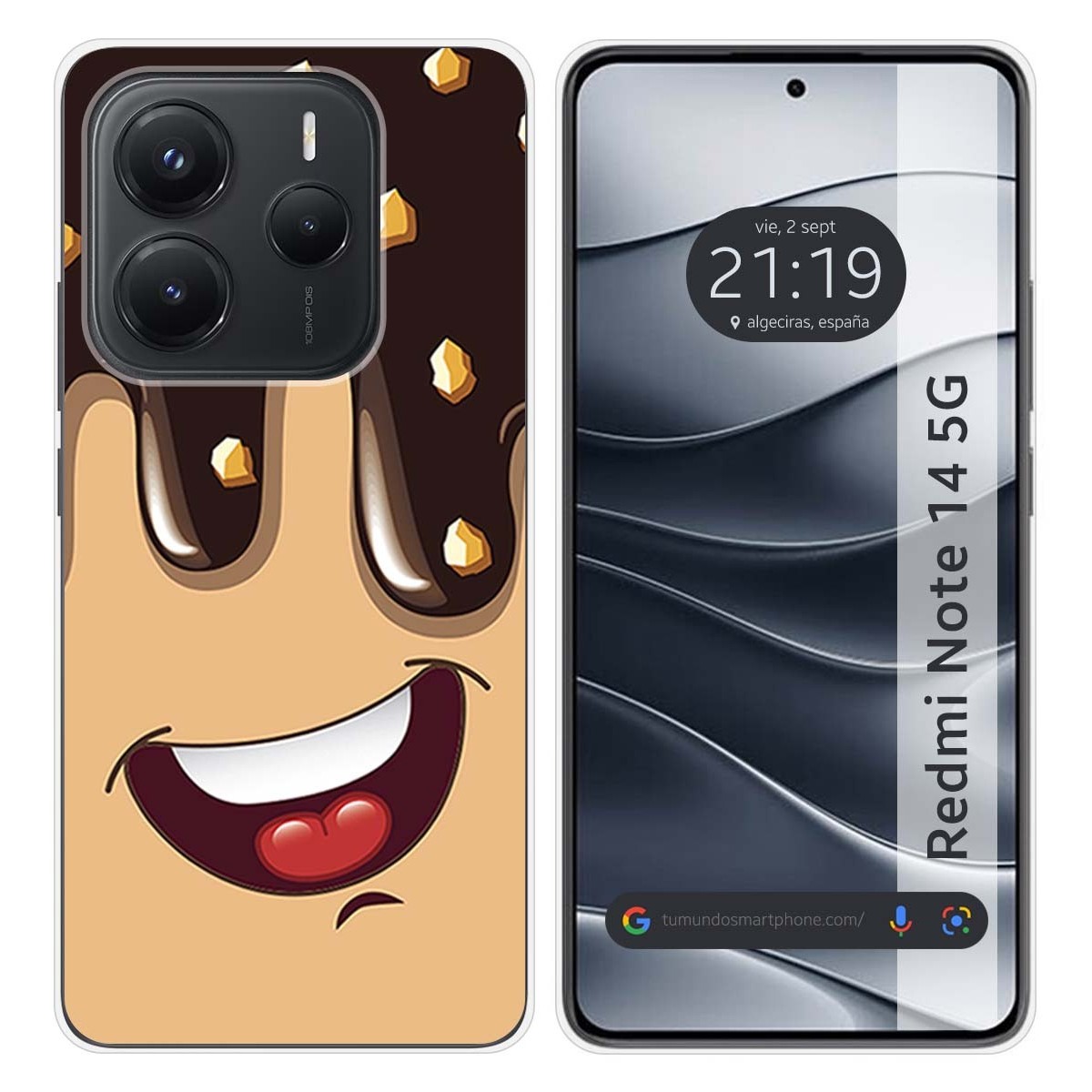 Funda Silicona para Xiaomi Redmi Note 14 5G diseño Helado Chocolate Dibujos