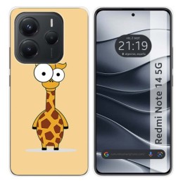 Funda Silicona para Xiaomi Redmi Note 14 5G diseño Jirafa Dibujos