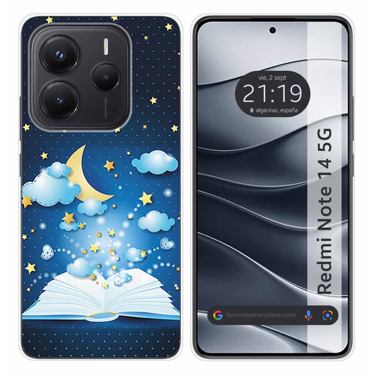 Funda Silicona para Xiaomi Redmi Note 14 5G diseño Libro Cuentos Dibujos