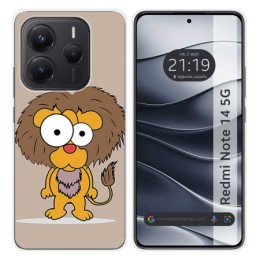 Funda Silicona para Xiaomi Redmi Note 14 5G diseño Leon Dibujos