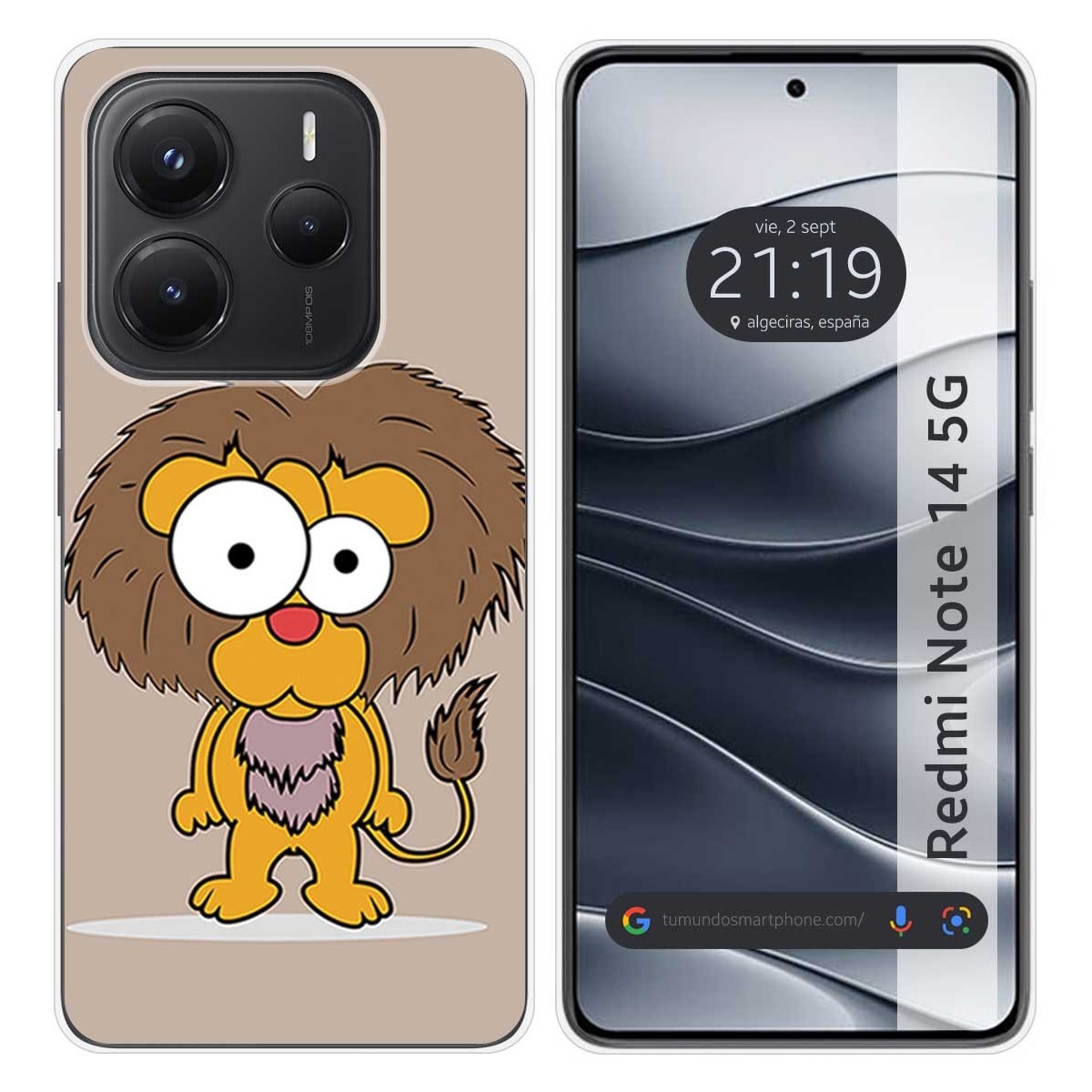 Funda Silicona para Xiaomi Redmi Note 14 5G diseño Leon Dibujos