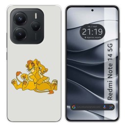 Funda Silicona para Xiaomi Redmi Note 14 5G diseño Leones Dibujos