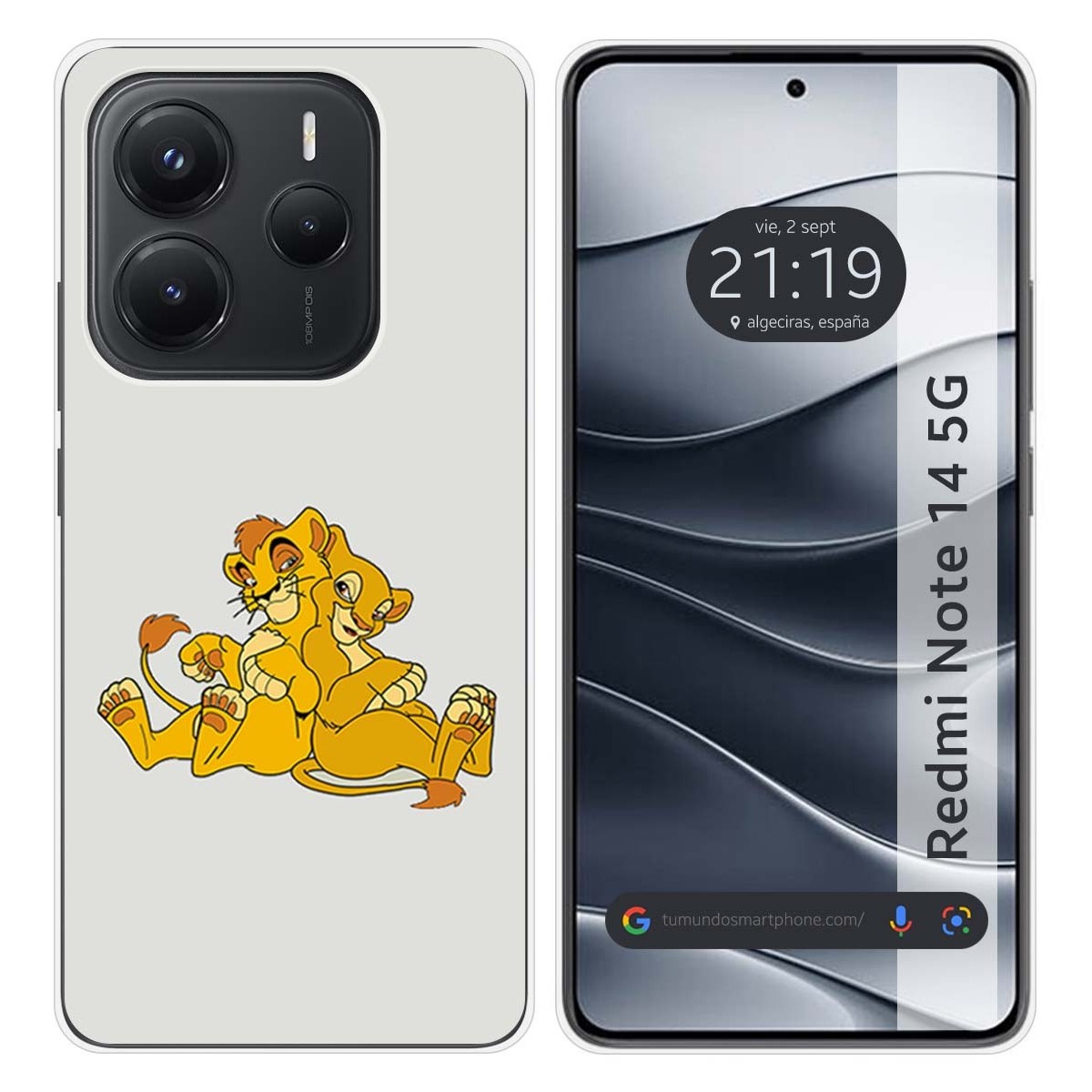 Funda Silicona para Xiaomi Redmi Note 14 5G diseño Leones Dibujos