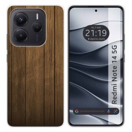 Funda Silicona para Xiaomi Redmi Note 14 5G diseño Madera Dibujos