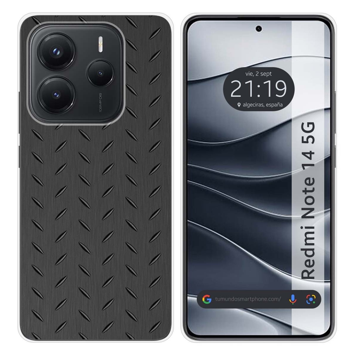 Funda Silicona para Xiaomi Redmi Note 14 5G diseño Metal Dibujos