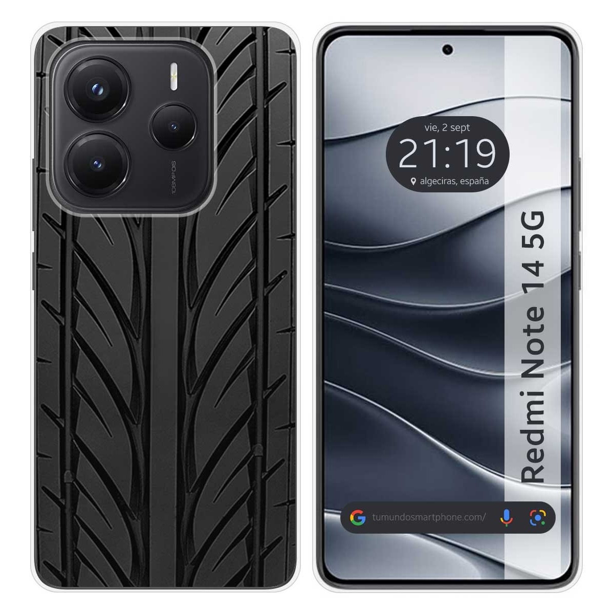 Funda Silicona para Xiaomi Redmi Note 14 5G diseño Neumatico Dibujos