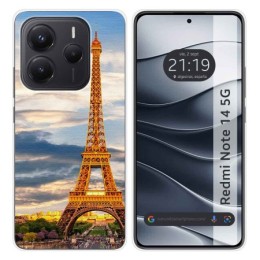 Funda Silicona para Xiaomi Redmi Note 14 5G diseño Paris Dibujos