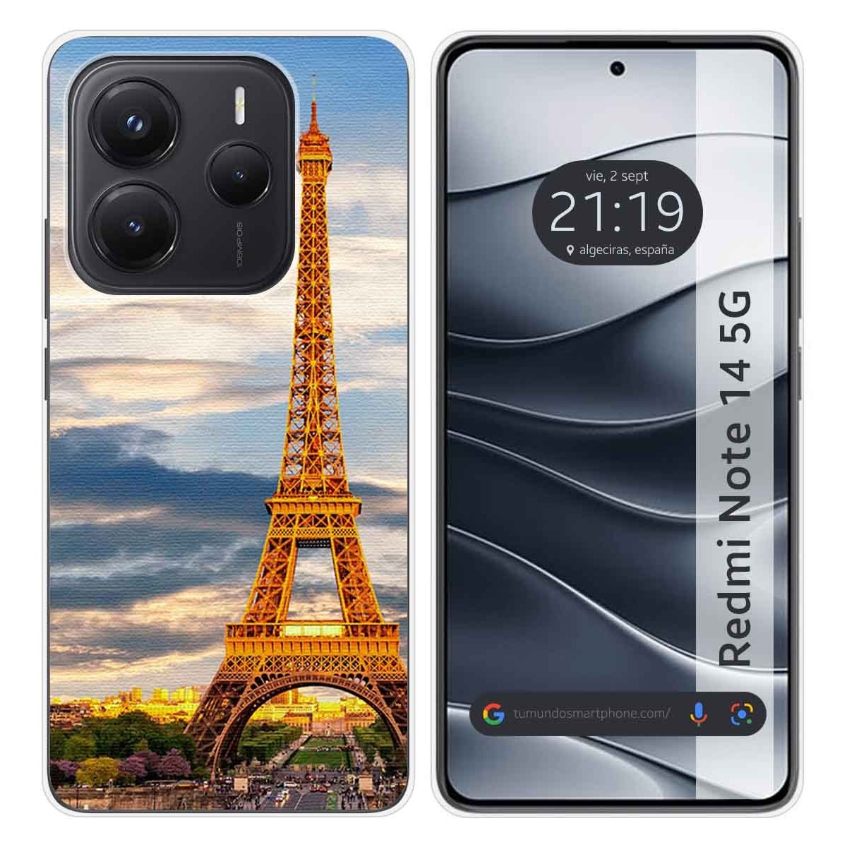 Funda Silicona para Xiaomi Redmi Note 14 5G diseño Paris Dibujos