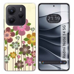 Funda Silicona para Xiaomi Redmi Note 14 5G diseño Primavera En Flor Dibujos