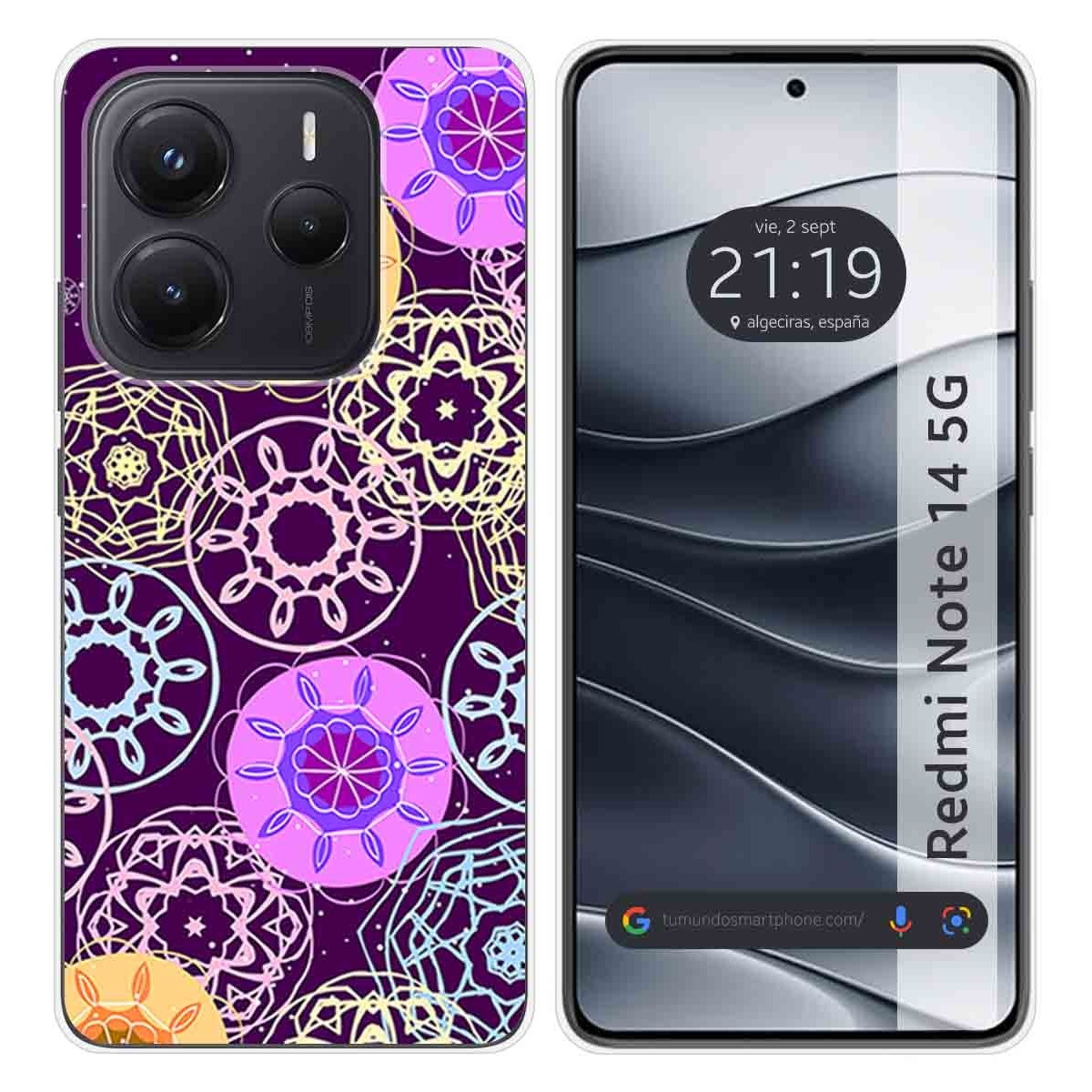 Funda Silicona para Xiaomi Redmi Note 14 5G diseño Radial Dibujos