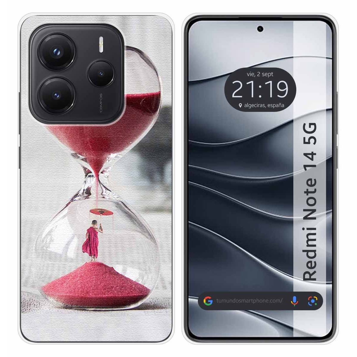 Funda Silicona para Xiaomi Redmi Note 14 5G diseño Reloj Dibujos