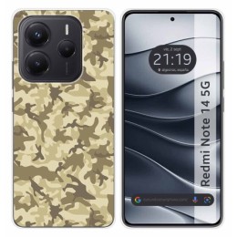 Funda Silicona para Xiaomi Redmi Note 14 5G diseño Sand Camuflaje Dibujos