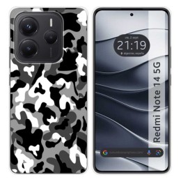 Funda Silicona para Xiaomi Redmi Note 14 5G diseño Snow Camuflaje Dibujos