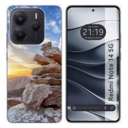 Funda Silicona para Xiaomi Redmi Note 14 5G diseño Sunset Dibujos