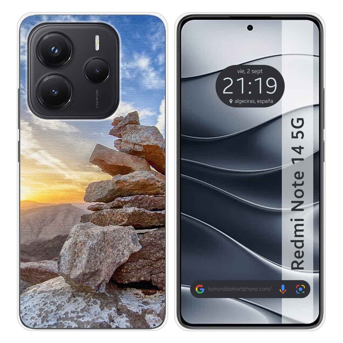 Funda Silicona para Xiaomi Redmi Note 14 5G diseño Sunset Dibujos