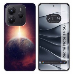 Funda Silicona para Xiaomi Redmi Note 14 5G diseño Tierra Dibujos