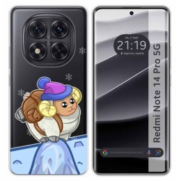 Funda Silicona Transparente para Xiaomi Redmi Note 14 Pro 5G diseño Cabra Dibujos