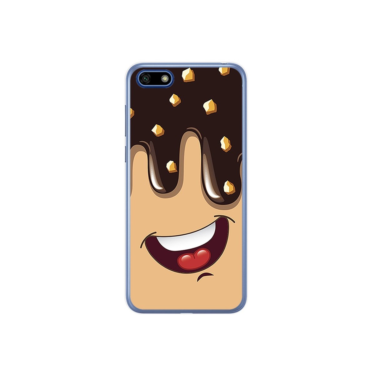 Funda Gel Tpu para Huawei Honor 7S / Y5 2018 Diseño Helado Chocolate Dibujos