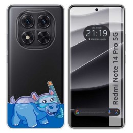 Funda Silicona Transparente para Xiaomi Redmi Note 14 Pro 5G diseño Hipo Dibujos