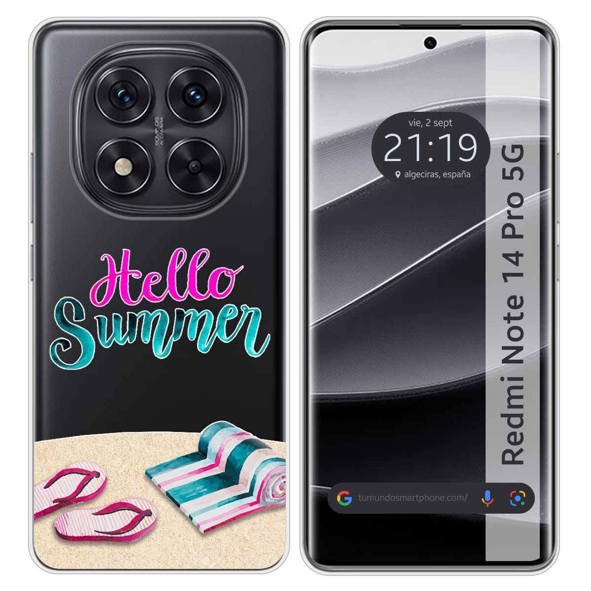 Funda Silicona Transparente para Xiaomi Redmi Note 14 Pro 5G diseño Summer Dibujos