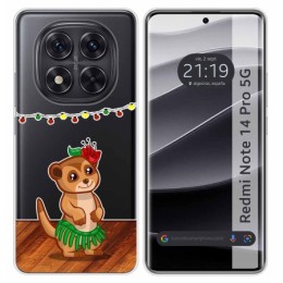 Funda Silicona Transparente para Xiaomi Redmi Note 14 Pro 5G diseño Suricata Dibujos