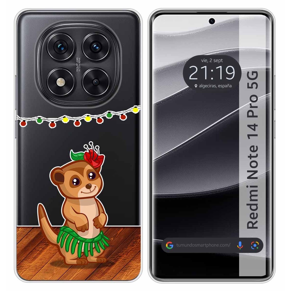 Funda Silicona Transparente para Xiaomi Redmi Note 14 Pro 5G diseño Suricata Dibujos