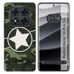 Funda Silicona para Xiaomi Redmi Note 14 Pro 5G diseño Camuflaje 01 Dibujos