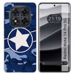 Funda Silicona para Xiaomi Redmi Note 14 Pro 5G diseño Camuflaje 03 Dibujos