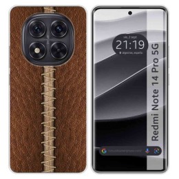 Funda Silicona para Xiaomi Redmi Note 14 Pro 5G diseño Cuero 01 Dibujos