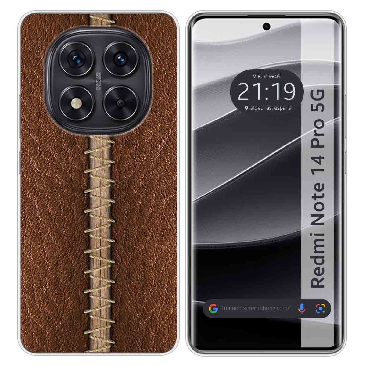 Funda Silicona para Xiaomi Redmi Note 14 Pro 5G diseño Cuero 01 Dibujos