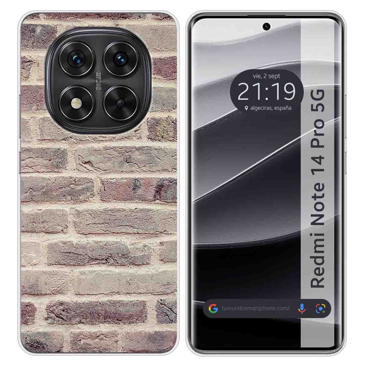 Funda Silicona para Xiaomi Redmi Note 14 Pro 5G diseño Ladrillo 01 Dibujos