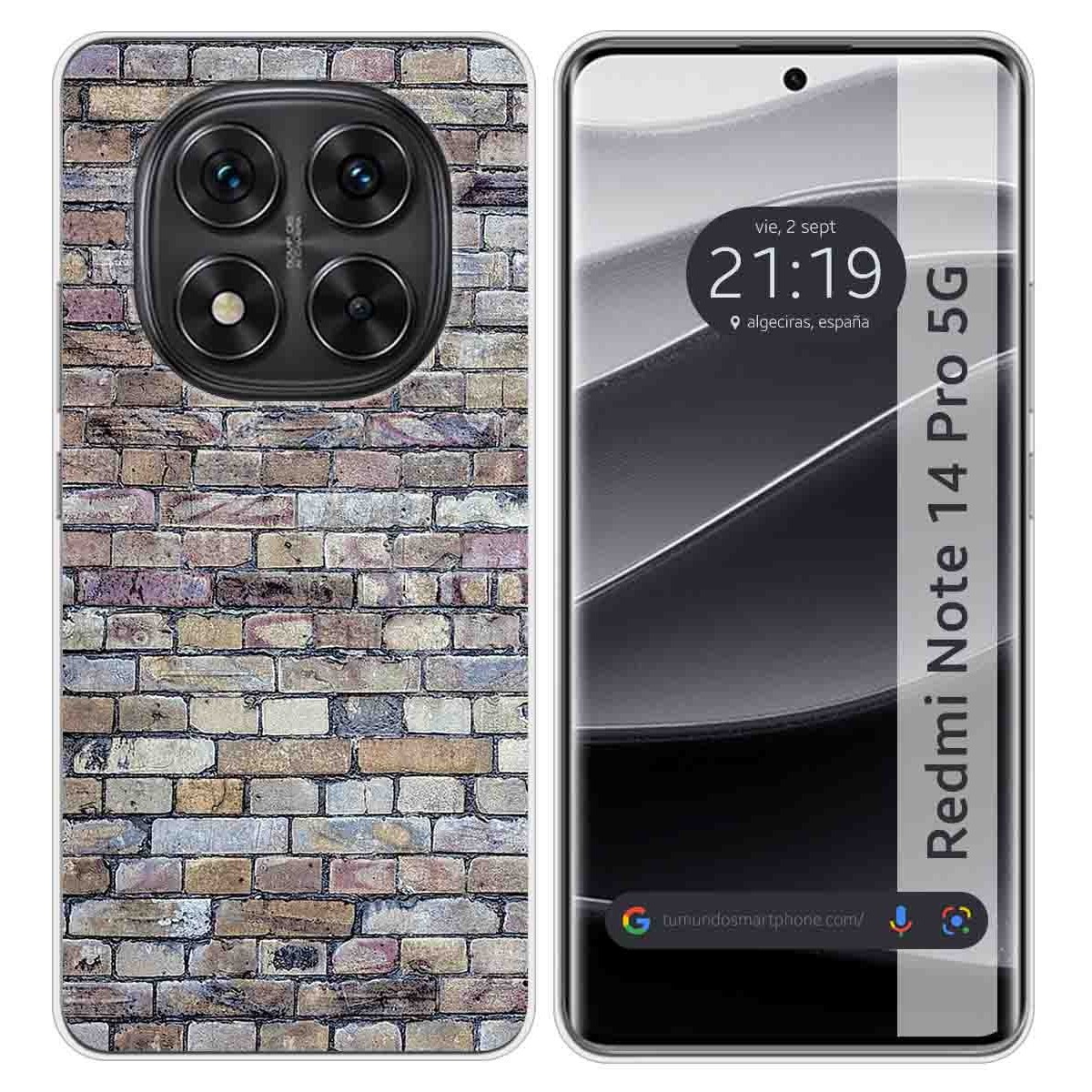 Funda Silicona para Xiaomi Redmi Note 14 Pro 5G diseño Ladrillo 02 Dibujos