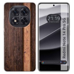 Funda Silicona para Xiaomi Redmi Note 14 Pro 5G diseño Madera 05 Dibujos