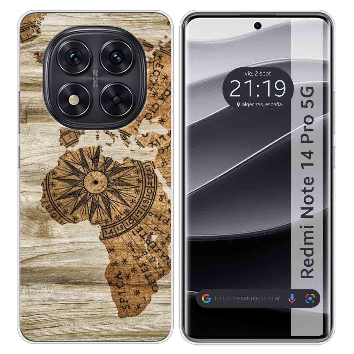 Funda Silicona para Xiaomi Redmi Note 14 Pro 5G diseño Madera 07 Dibujos