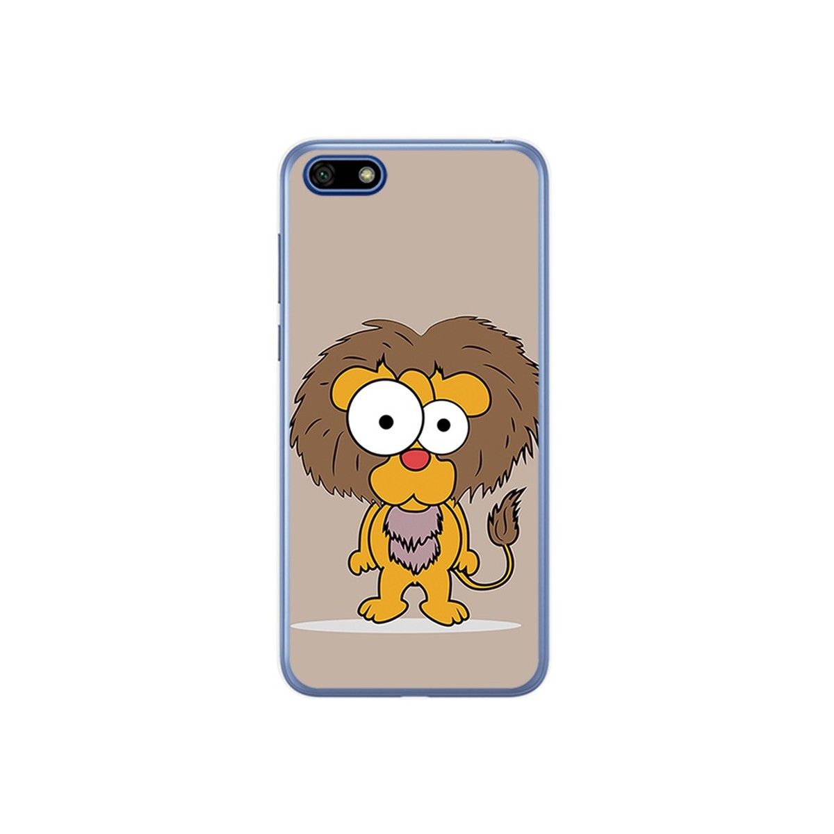 Funda Gel Tpu para Huawei Honor 7S / Y5 2018 Diseño Leon Dibujos