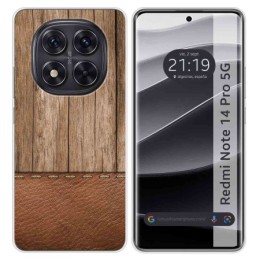 Funda Silicona para Xiaomi Redmi Note 14 Pro 5G diseño Madera 09 Dibujos
