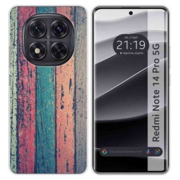 Funda Silicona para Xiaomi Redmi Note 14 Pro 5G diseño Madera 10 Dibujos